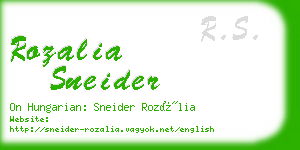 rozalia sneider business card